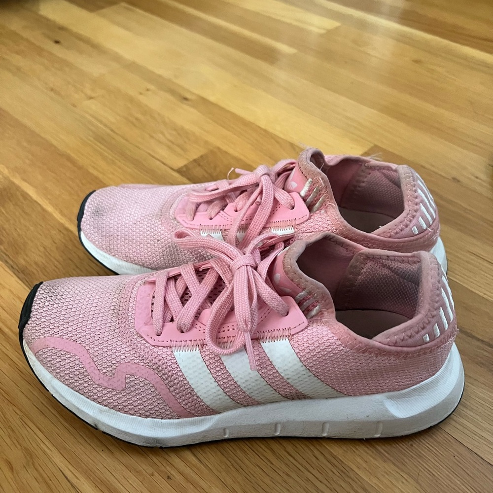 Adidas Pink and White Sneakers